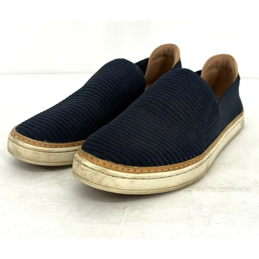 UGG Sammy Slip On Sneakers Navy Rib Knit Platform Casual Shoes Women's Size 7 - Picture 8 of 8